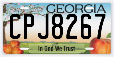 GA license plate CPJ8267