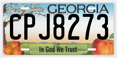 GA license plate CPJ8273