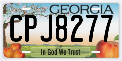 GA license plate CPJ8277