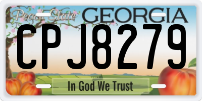 GA license plate CPJ8279
