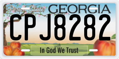GA license plate CPJ8282