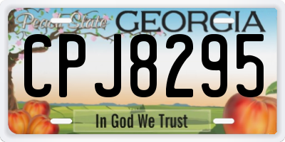 GA license plate CPJ8295