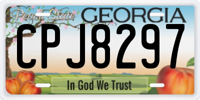 GA license plate CPJ8297