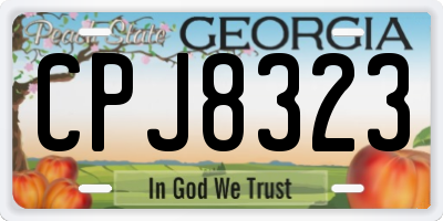 GA license plate CPJ8323