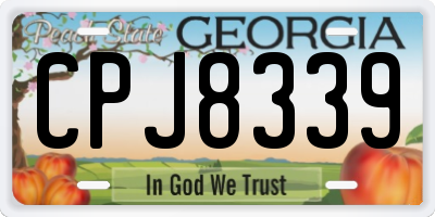 GA license plate CPJ8339