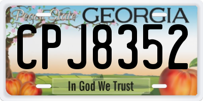 GA license plate CPJ8352