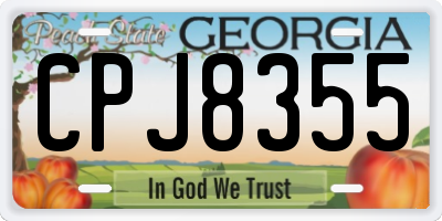 GA license plate CPJ8355