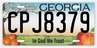 GA license plate CPJ8379