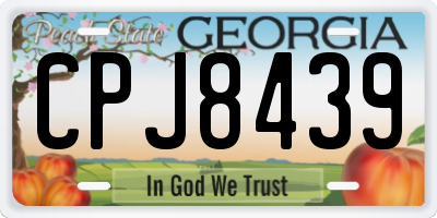 GA license plate CPJ8439