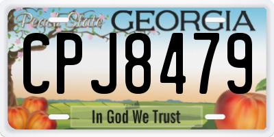 GA license plate CPJ8479