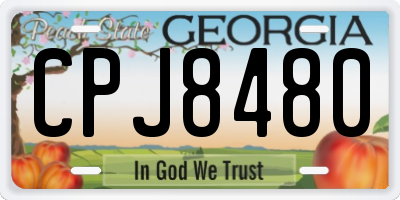 GA license plate CPJ8480