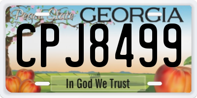 GA license plate CPJ8499