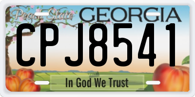 GA license plate CPJ8541