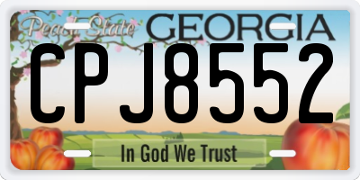 GA license plate CPJ8552