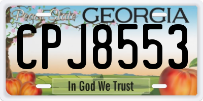 GA license plate CPJ8553