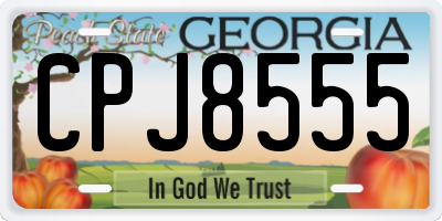 GA license plate CPJ8555