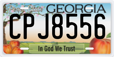 GA license plate CPJ8556