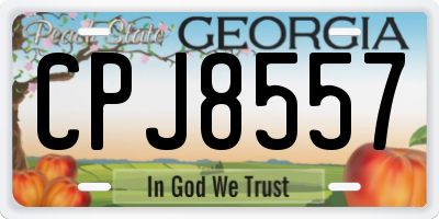 GA license plate CPJ8557
