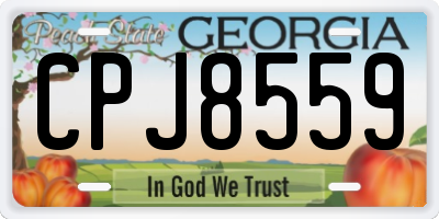 GA license plate CPJ8559