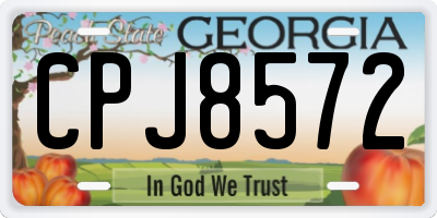 GA license plate CPJ8572