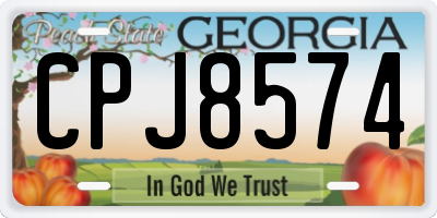 GA license plate CPJ8574