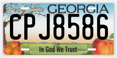GA license plate CPJ8586