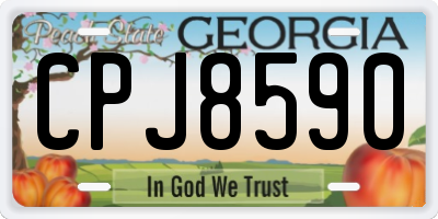 GA license plate CPJ8590