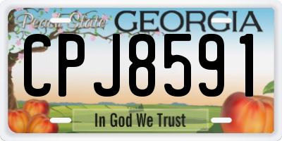 GA license plate CPJ8591