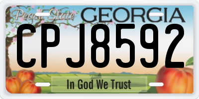 GA license plate CPJ8592