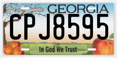 GA license plate CPJ8595