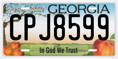 GA license plate CPJ8599