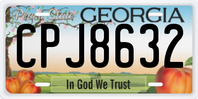 GA license plate CPJ8632