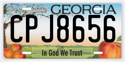 GA license plate CPJ8656