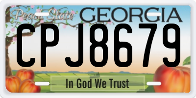 GA license plate CPJ8679