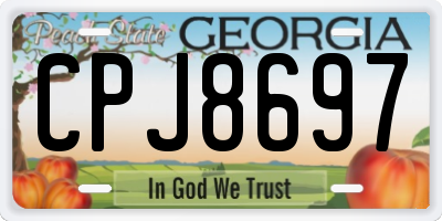 GA license plate CPJ8697