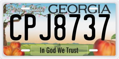 GA license plate CPJ8737
