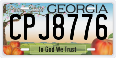 GA license plate CPJ8776
