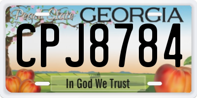 GA license plate CPJ8784