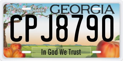 GA license plate CPJ8790