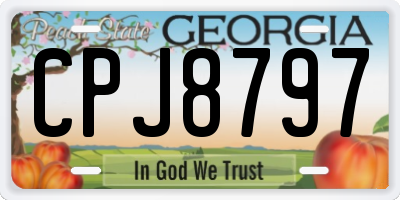 GA license plate CPJ8797