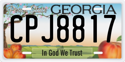 GA license plate CPJ8817