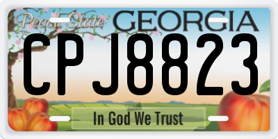 GA license plate CPJ8823