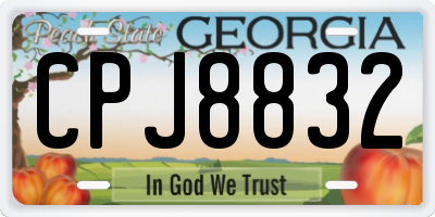 GA license plate CPJ8832