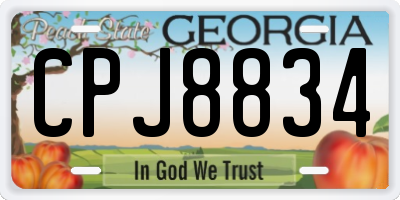 GA license plate CPJ8834
