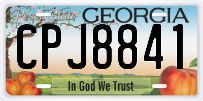 GA license plate CPJ8841