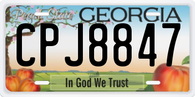 GA license plate CPJ8847