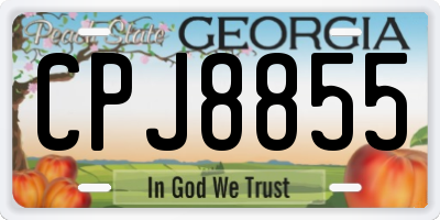 GA license plate CPJ8855