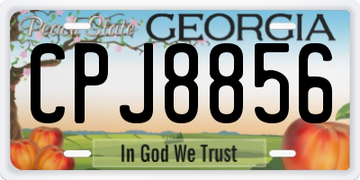 GA license plate CPJ8856