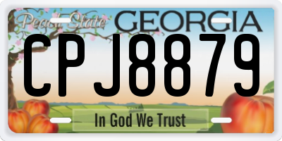 GA license plate CPJ8879