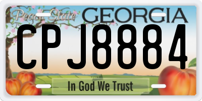 GA license plate CPJ8884